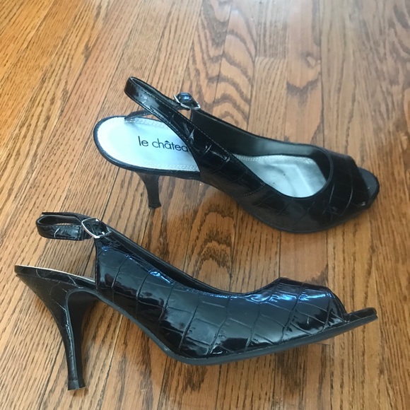 Women’s peep toe slingback sandals - Picture 2 of 3